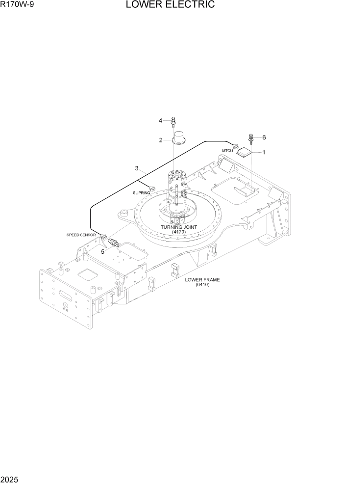 Схема запчастей Hyundai R170W9 - PAGE 2025 LOWER ELECTRIC ЭЛЕКТРИЧЕСКАЯ СИСТЕМА