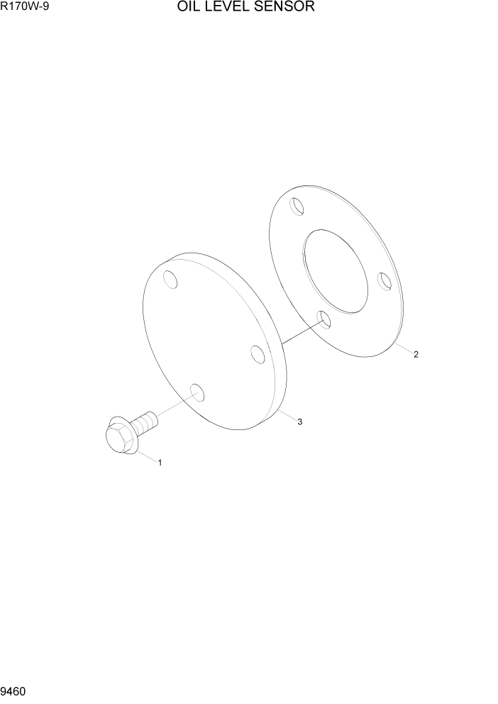 Схема запчастей Hyundai R170W9 - PAGE 9460 OIL LEVEL SENSOR ДВИГАТЕЛЬ БАЗА