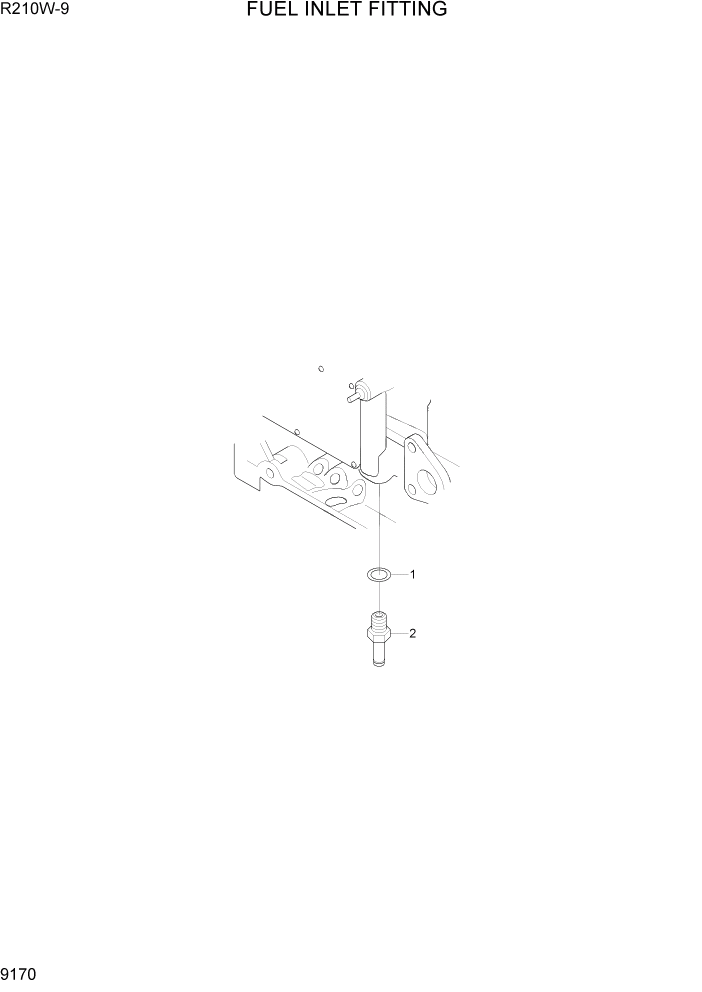 Схема запчастей Hyundai R210W-9 - PAGE 9170 FUEL INLET FITTING ДВИГАТЕЛЬ БАЗА