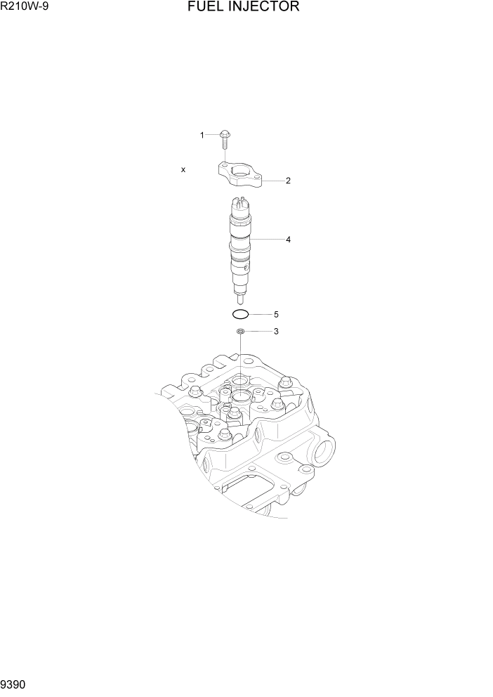 Схема запчастей Hyundai R210W-9 - PAGE 9390 FUEL INJECTOR ДВИГАТЕЛЬ БАЗА