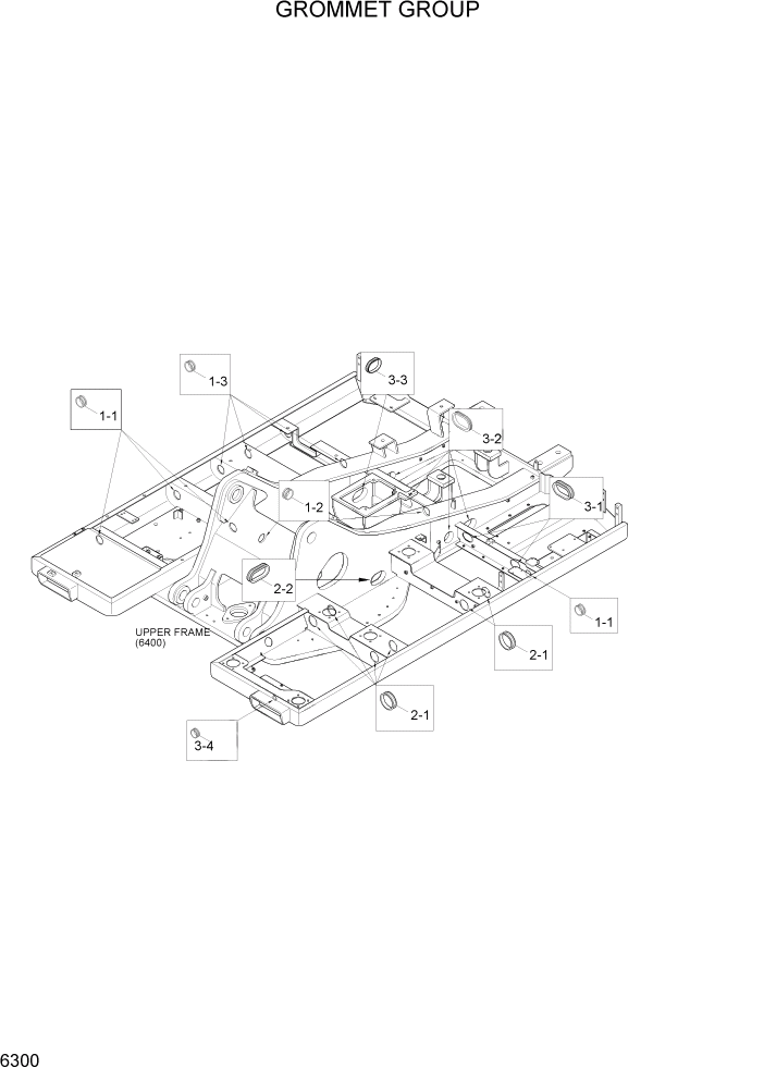 Схема запчастей Hyundai R140W7A - PAGE 6300 GROMMET GROUP СТРУКТУРА