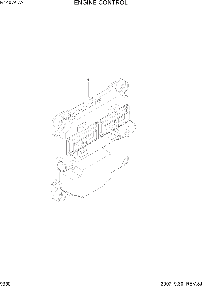 Схема запчастей Hyundai R140W7A - PAGE 9350 ENGINE CONTROL ДВИГАТЕЛЬ БАЗА