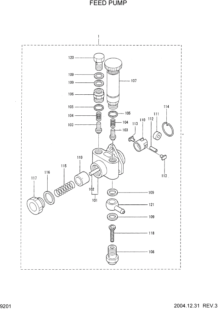 Схема запчастей Hyundai R170W7 - PAGE 9201 FEED PUMP ДВИГАТЕЛЬ БАЗА