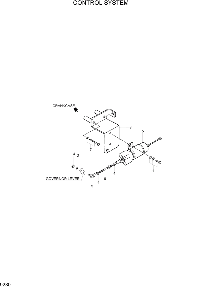 Схема запчастей Hyundai R170W7 - PAGE 9280 CONTROL SYSTEM ДВИГАТЕЛЬ БАЗА