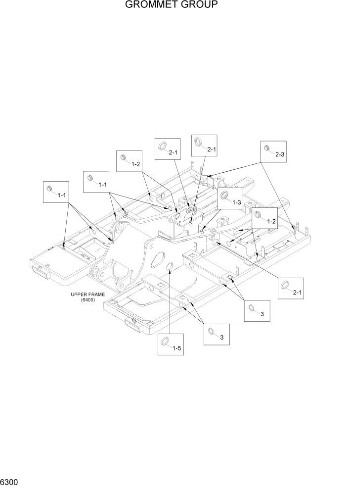 Схема запчастей Hyundai R170W7A - PAGE 6300 GROMMET GROUP СТРУКТУРА