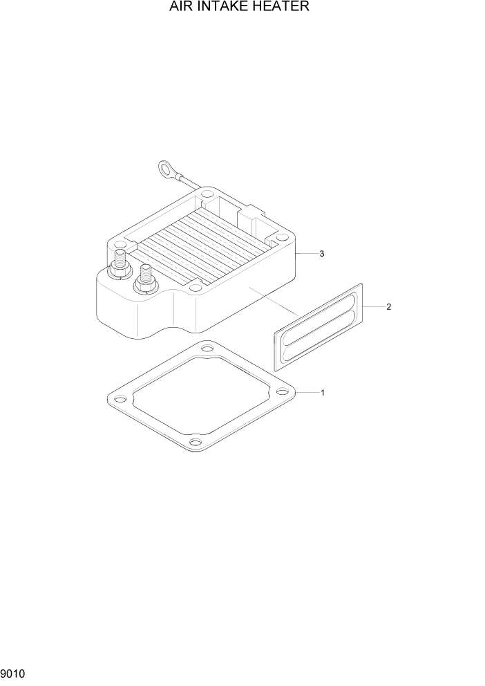 Схема запчастей Hyundai R200W7 - PAGE 9010 AIR INTAKE HEATER ДВИГАТЕЛЬ БАЗА