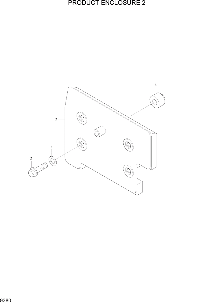 Схема запчастей Hyundai R200W7 - PAGE 9380 PRODUCT ENCLOSURE 2 ДВИГАТЕЛЬ БАЗА