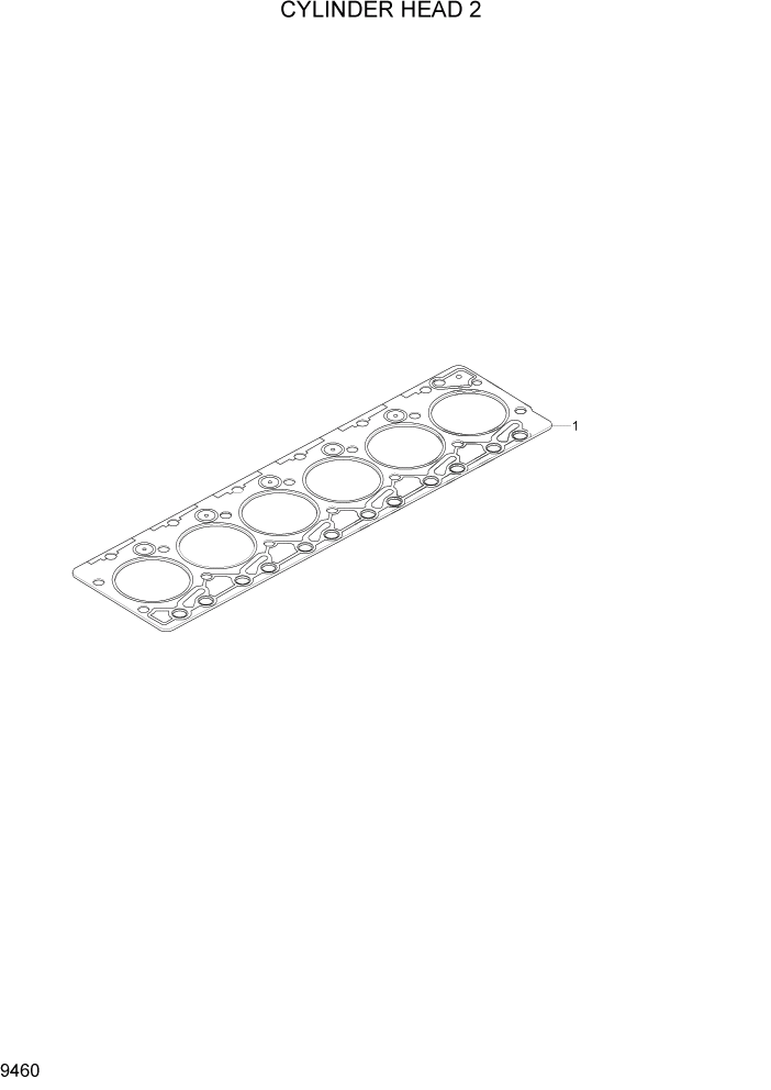 Схема запчастей Hyundai R200W7 - PAGE 9460 CYLINDER HEAD 2 ДВИГАТЕЛЬ БАЗА