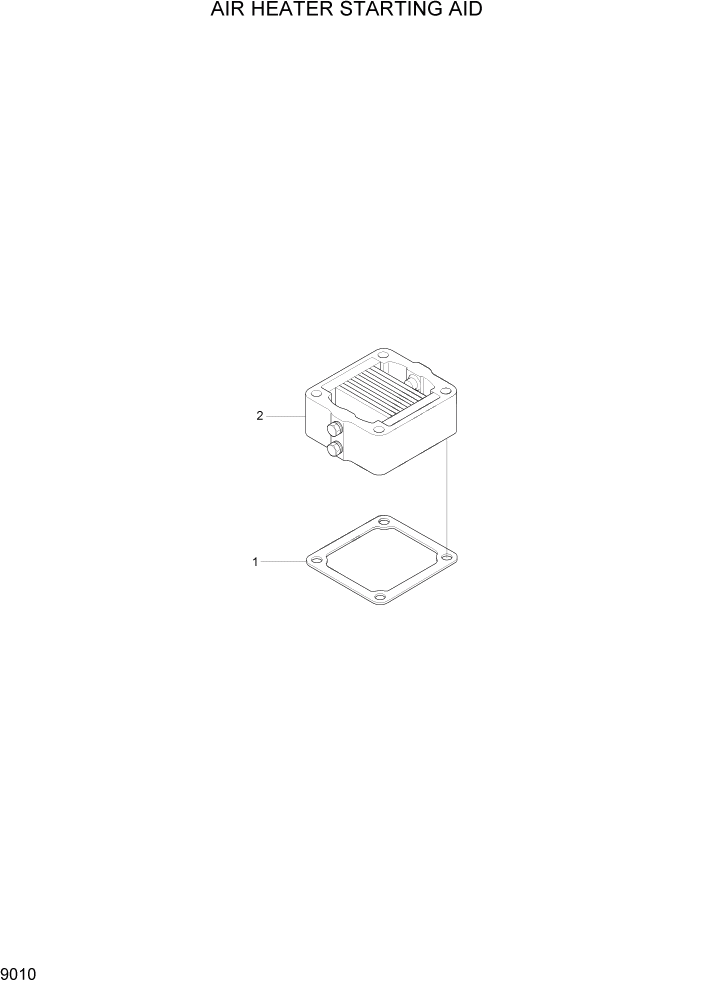 Схема запчастей Hyundai R200W7A - PAGE 9010 AIR HEATER STARTING AID ДВИГАТЕЛЬ БАЗА