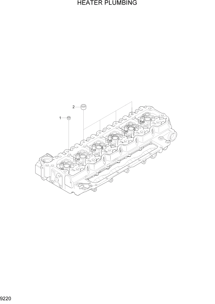 Схема запчастей Hyundai R200W7A - PAGE 9220 HEATER PLUMBING ДВИГАТЕЛЬ БАЗА