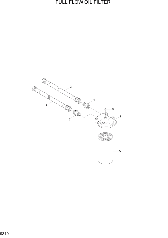 Схема запчастей Hyundai R200W7A - PAGE 9310 FULL FLOW OIL FILTER ДВИГАТЕЛЬ БАЗА