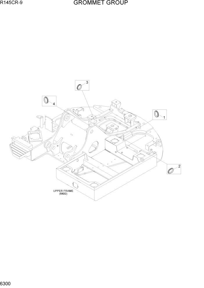 Схема запчастей Hyundai R145CR9 - PAGE 6300 GROMMET GROUP СТРУКТУРА