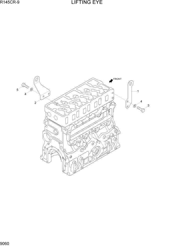 Схема запчастей Hyundai R145CR9 - PAGE 9060 LIFTING EYE ДВИГАТЕЛЬ БАЗА