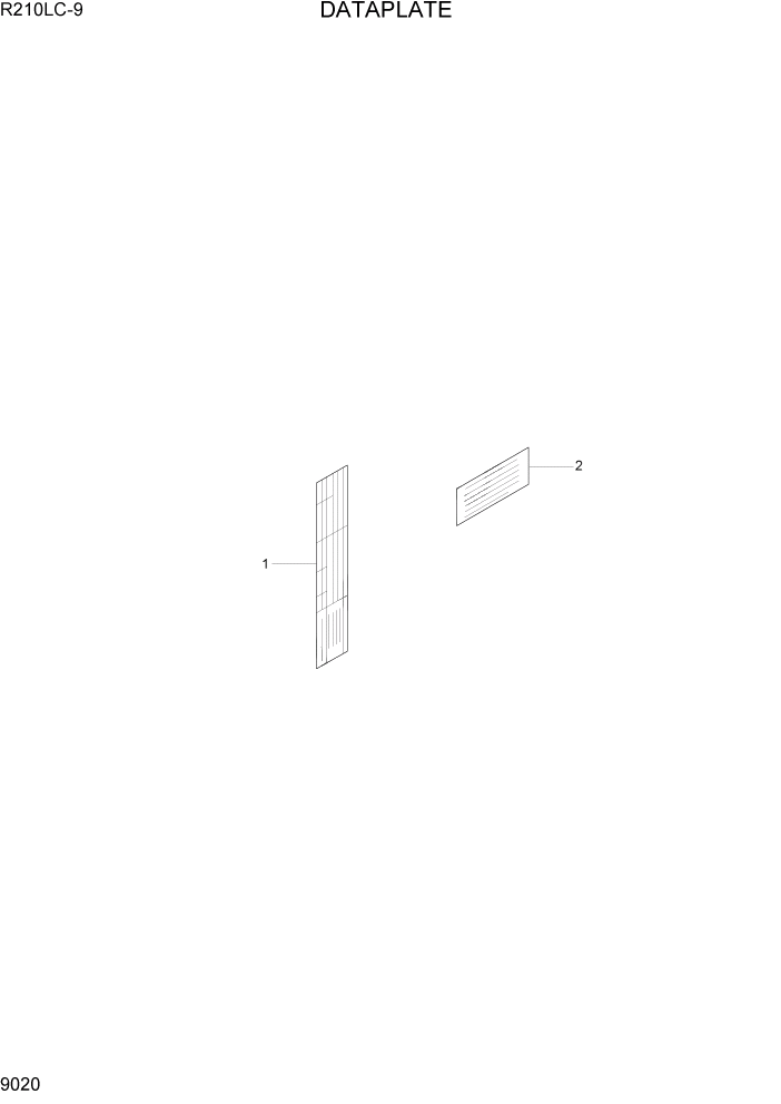 Схема запчастей Hyundai R210LC9 - PAGE 9020 DATAPLATE ДВИГАТЕЛЬ БАЗА