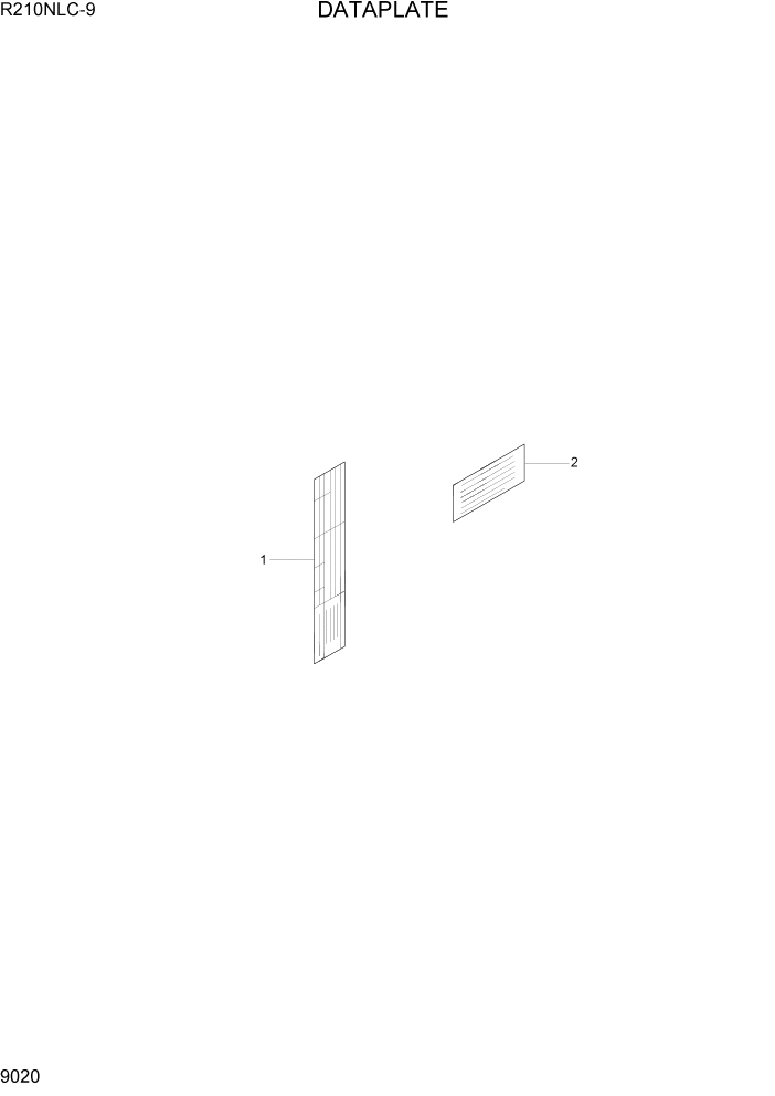 Схема запчастей Hyundai R210NLC9 - PAGE 9020 DATAPLATE ДВИГАТЕЛЬ БАЗА