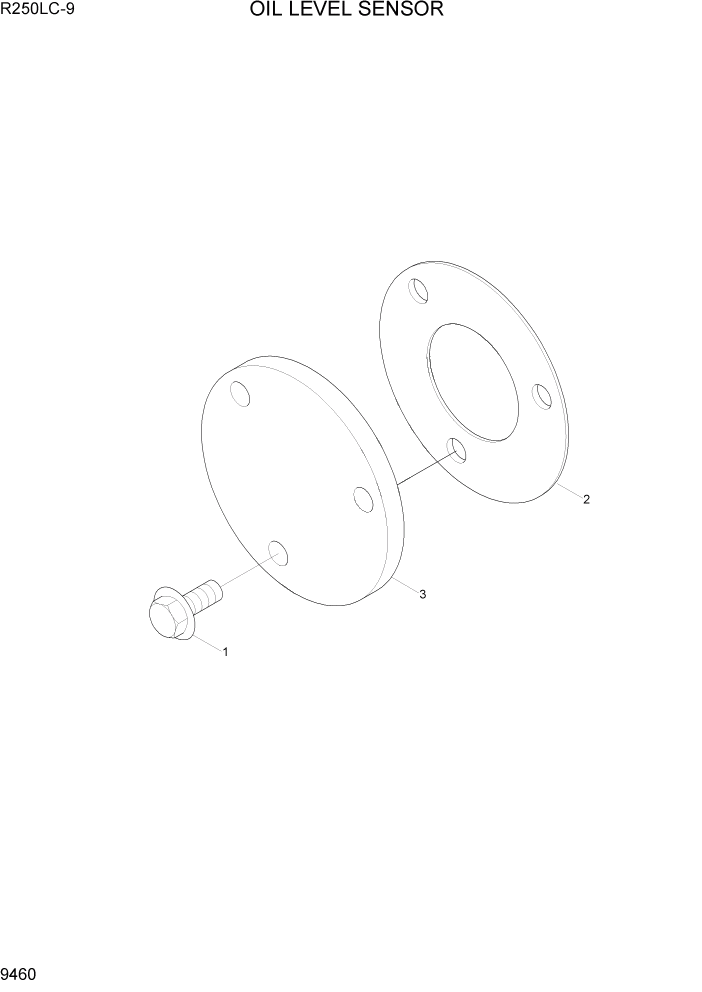 Схема запчастей Hyundai R250LC9 - PAGE 9460 OIL LEVEL SENSOR ДВИГАТЕЛЬ БАЗА