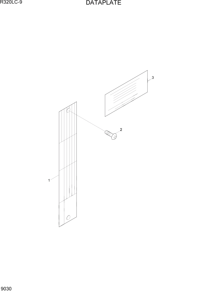 Схема запчастей Hyundai R320LC9 - PAGE 9030 DATAPLATE ДВИГАТЕЛЬ БАЗА