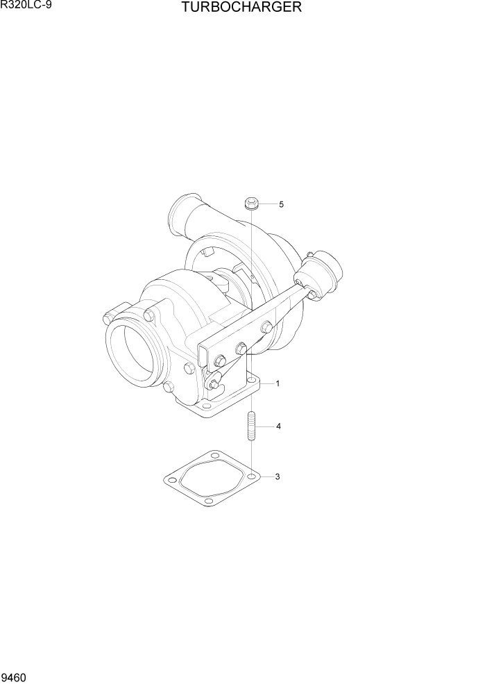 Схема запчастей Hyundai R320LC9 - PAGE 9460 TURBOCHARGER ДВИГАТЕЛЬ БАЗА