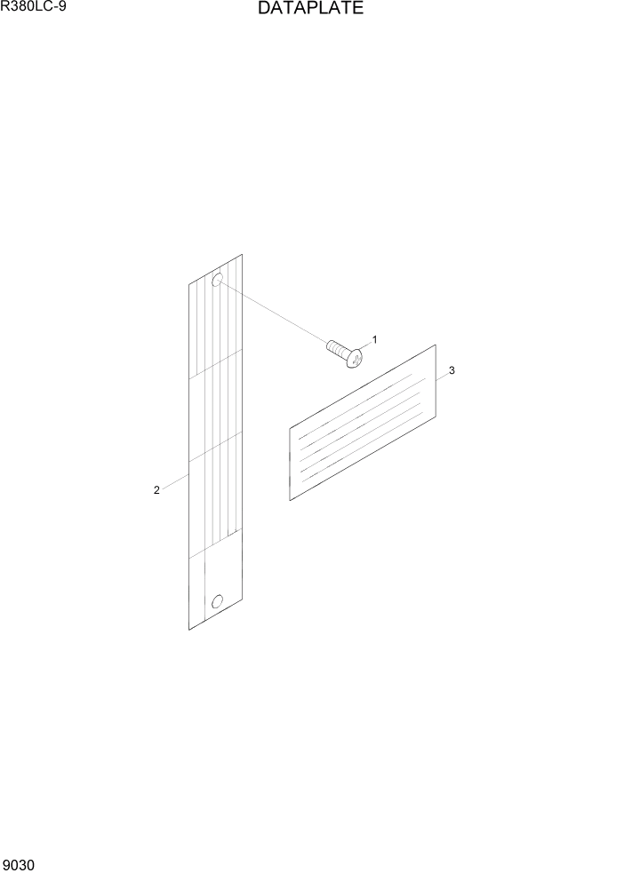 Схема запчастей Hyundai R360LC9 - PAGE 9030 DATAPLATE ДВИГАТЕЛЬ БАЗА