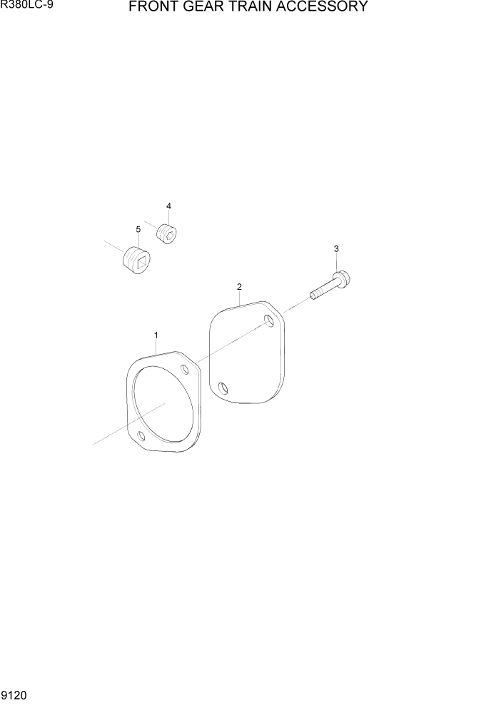 Схема запчастей Hyundai R360LC9 - PAGE 9120 FRONT GEAR TRAIN ACCESSORY ДВИГАТЕЛЬ БАЗА