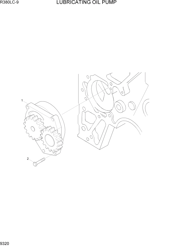 Схема запчастей Hyundai R360LC9 - PAGE 9320 LUBRICATING OIL PUMP ДВИГАТЕЛЬ БАЗА