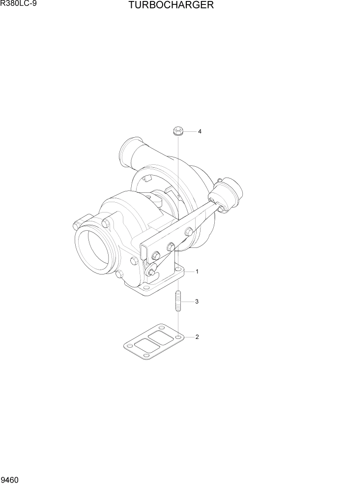 Схема запчастей Hyundai R360LC9 - PAGE 9460 TURBOCHARGER ДВИГАТЕЛЬ БАЗА