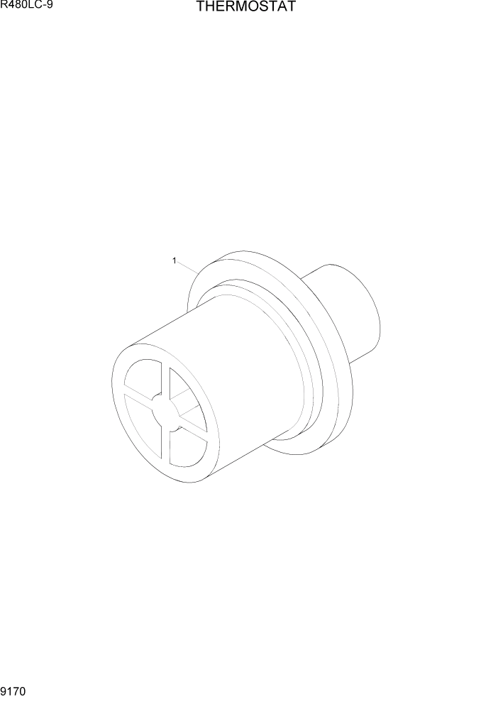 Схема запчастей Hyundai R480LC9 - PAGE 9170 THERMOSTAT ДВИГАТЕЛЬ БАЗА