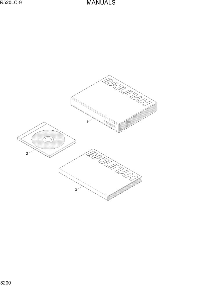 Схема запчастей Hyundai R520LC9 - PAGE 8200 MANUALS ДРУГИЕ ЧАСТИ