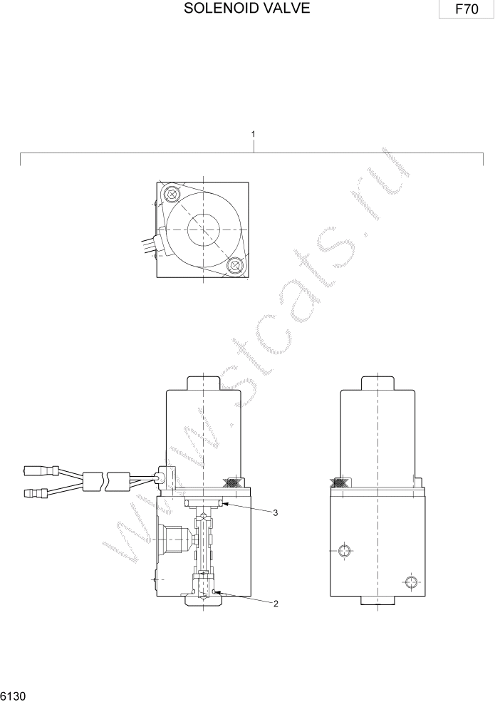 Схема запчастей Hyundai R15-7 - PAGE 6130 SOLENOID VALVE ГИДРАВЛИЧЕСКИЕ КОМПОНЕНТЫ