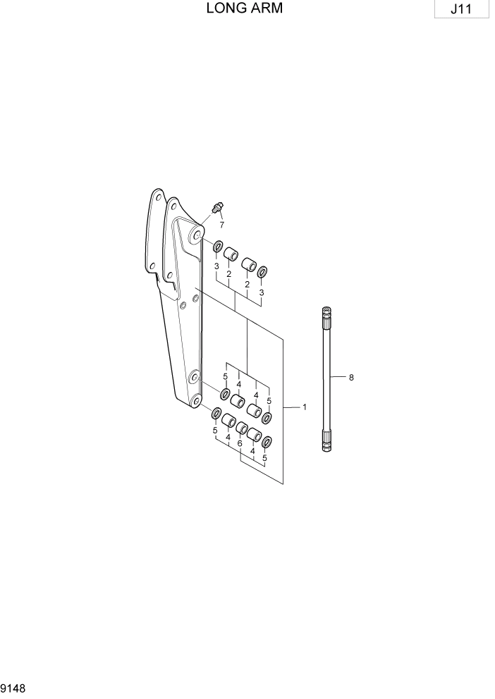 Схема запчастей Hyundai R15-7 - PAGE 9148 LONG ARM ВАРИАНТ