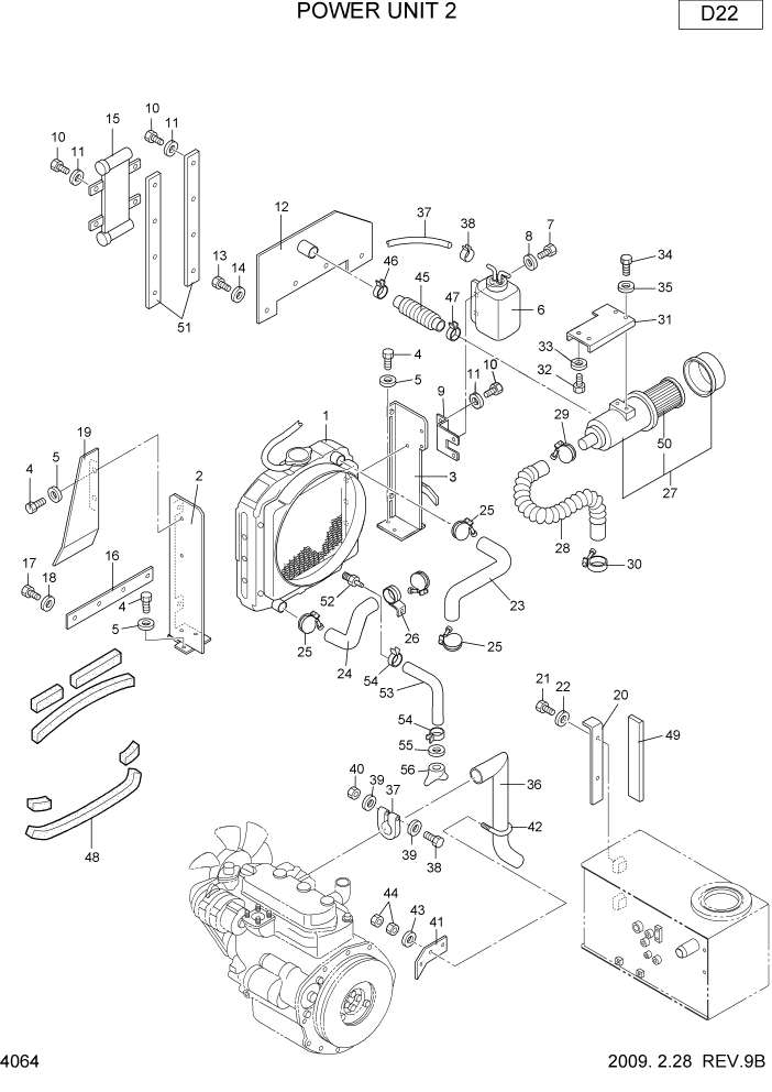 Схема запчастей Hyundai R16-7 - PAGE 4064 POWER UNIT 2 ПРИВОД