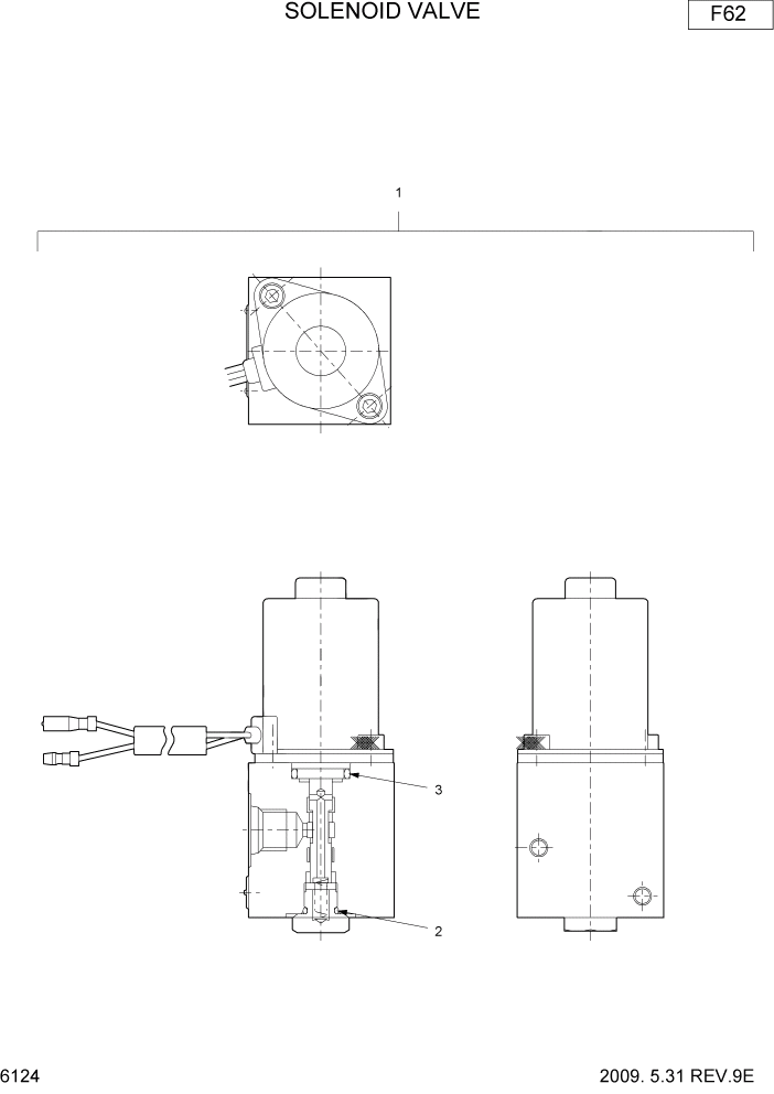 Схема запчастей Hyundai R22-7 - PAGE 6124 SOLENOID VALVE ГИДРАВЛИЧЕСКИЕ КОМПОНЕНТЫ