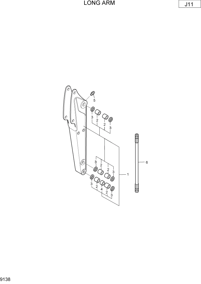 Схема запчастей Hyundai R22-7 - PAGE 9138 LONG ARM ВАРИАНТ