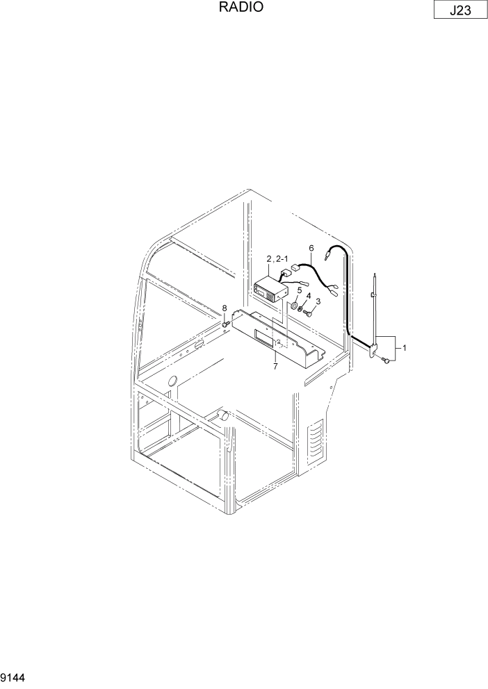 Схема запчастей Hyundai R22-7 - PAGE 9144 RADIO ВАРИАНТ