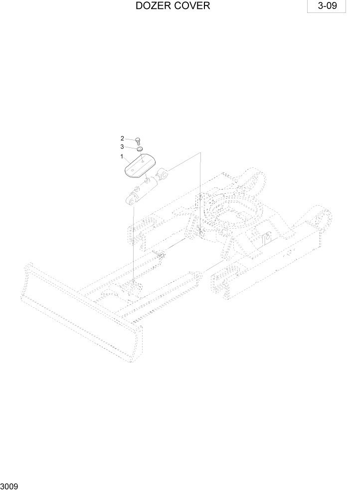 Схема запчастей Hyundai R28-7 - PAGE 3009 DOZER COVER ШАССИ СХЕМА