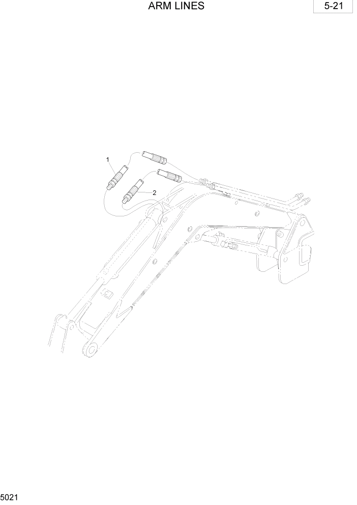 Схема запчастей Hyundai R28-7 - PAGE 5021 ARM LINES ГИДРАВЛИЧЕСКОЕ ОБОРУДОВАНИЕ