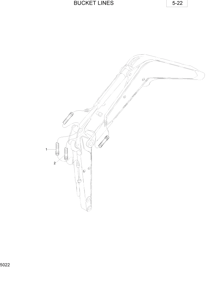 Схема запчастей Hyundai R28-7 - PAGE 5022 BUCKET LINES ГИДРАВЛИЧЕСКОЕ ОБОРУДОВАНИЕ