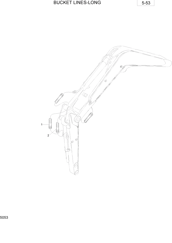 Схема запчастей Hyundai R28-7 - PAGE 5053 BUCKET LINES-LONG ГИДРАВЛИЧЕСКОЕ ОБОРУДОВАНИЕ