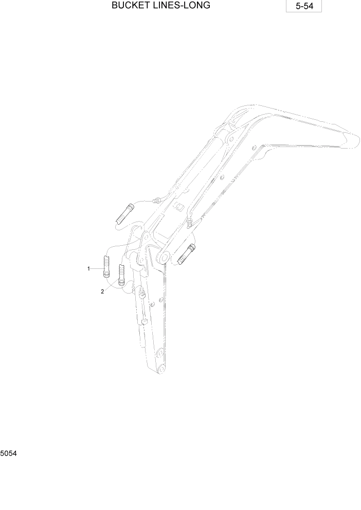 Схема запчастей Hyundai R35-7 - PAGE 5054 BUCKET LINES-LONG ГИДРАВЛИЧЕСКАЯ СХЕМА