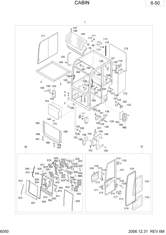 Схема запчастей Hyundai R35-7 - PAGE 6050 CABIN ОБОРУДОВАНИЕ ОПЕРАТОРА