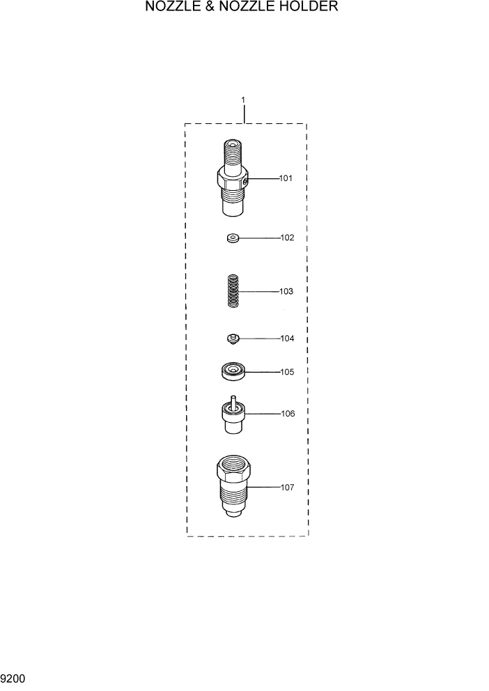 Схема запчастей Hyundai R35-7 - PAGE 9200 NOZZLE & NOZZLE HOLDER ДВИГАТЕЛЬ БАЗА