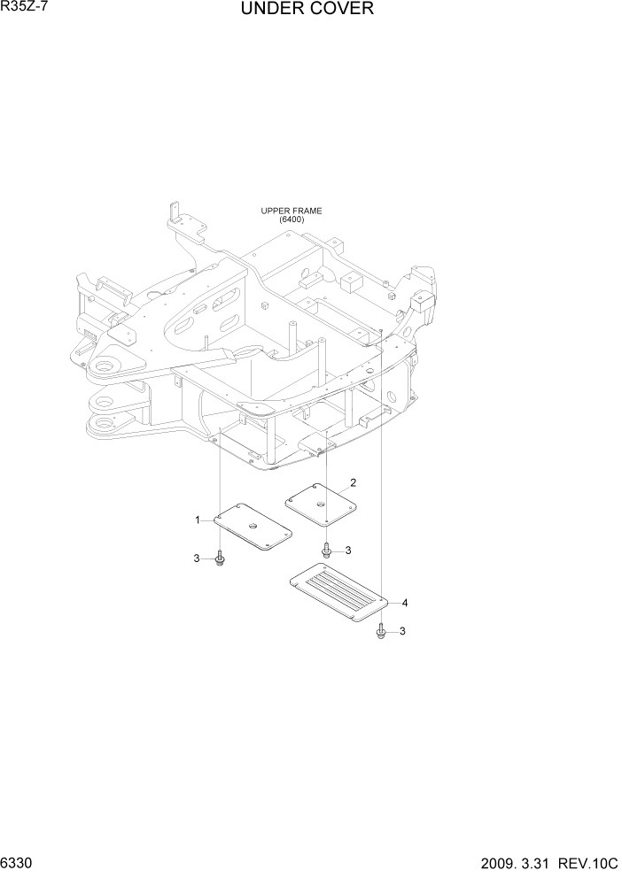 Схема запчастей Hyundai R35-7Z - PAGE 6330 UNDER COVER СТРУКТУРА