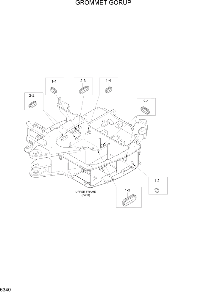 Схема запчастей Hyundai R35-7Z - PAGE 6340 GROMMET GROUP СТРУКТУРА