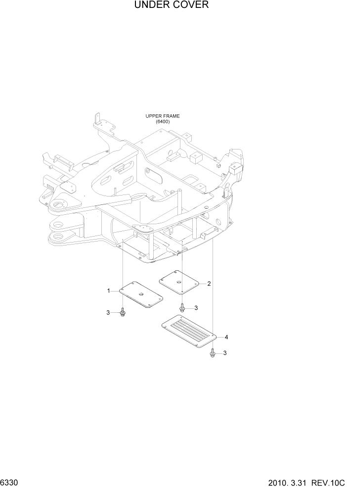 Схема запчастей Hyundai R35Z-7A - PAGE 6330 UNDER COVER СТРУКТУРА