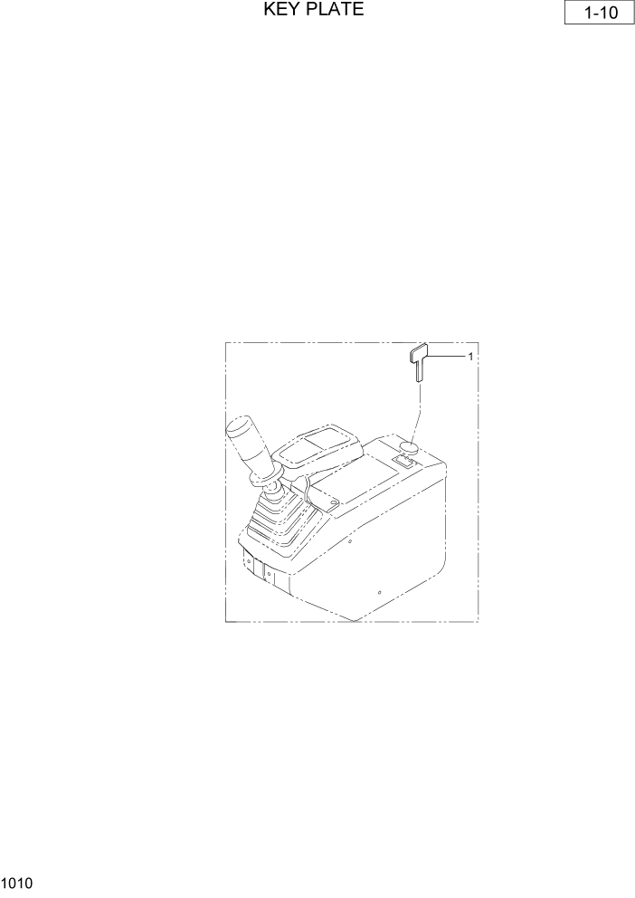 Схема запчастей Hyundai R36N-7 - PAGE 1010 KEY PLATE ПОВОРОТНАЯ СХЕМА