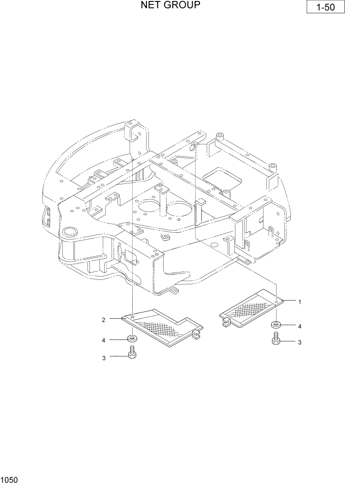 Схема запчастей Hyundai R36N-7 - PAGE 1050 NET GROUP ПОВОРОТНАЯ СХЕМА