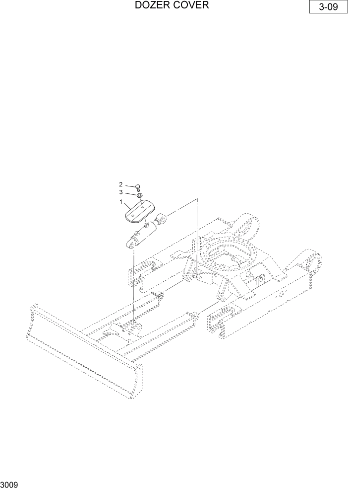 Схема запчастей Hyundai R36N-7 - PAGE 3009 DOZER COVER ШАССИ СХЕМА