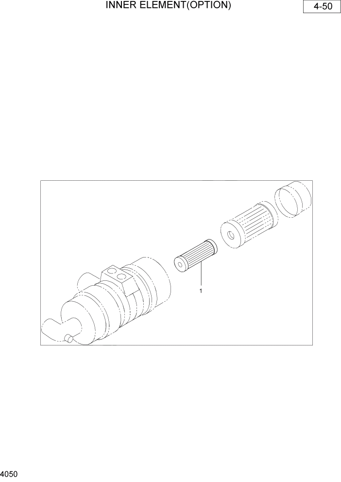 Схема запчастей Hyundai R36N-7 - PAGE 4050 INNER ELEMENT(OPTION) ДВИГАТЕЛЬ & РАДИАТОР СХЕМА