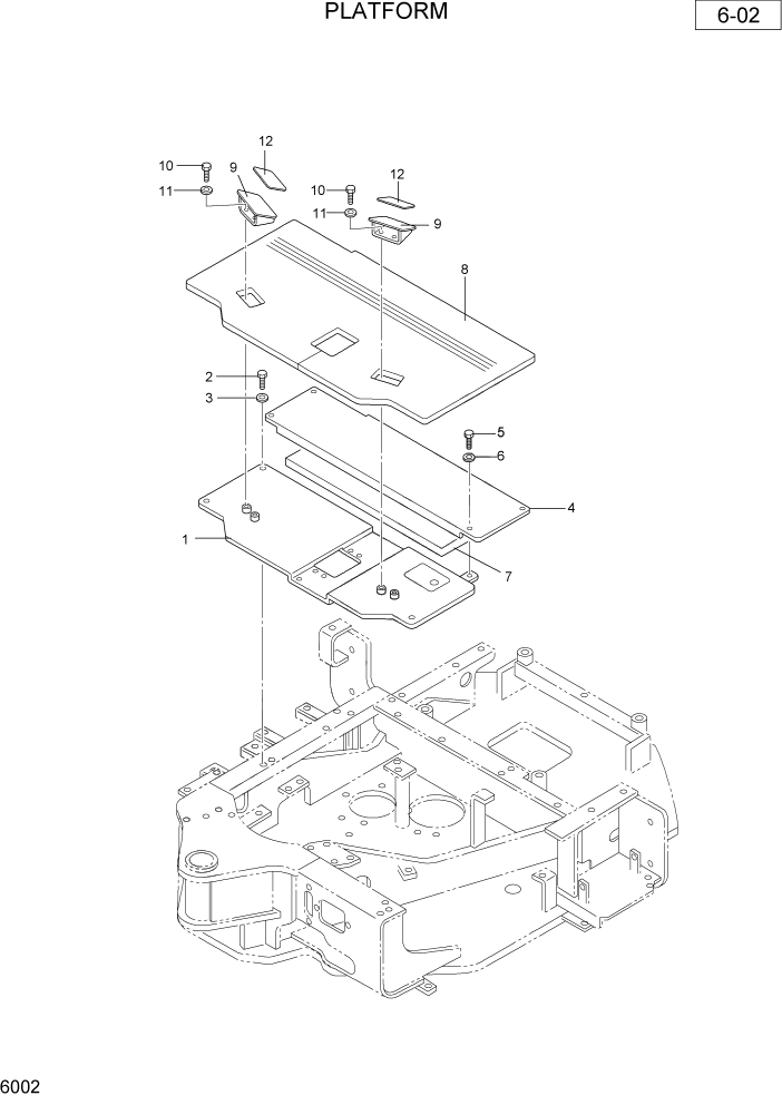 Схема запчастей Hyundai R36N-7 - PAGE 6002 PLATFORM ОБОРУДОВАНИЕ ОПЕРАТОРА