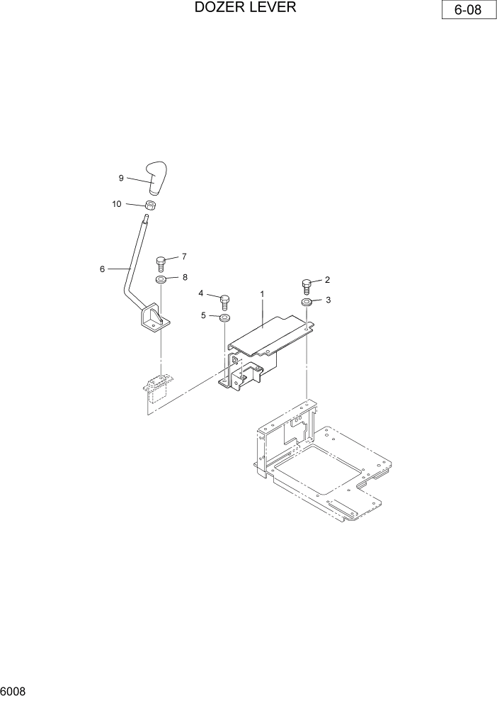 Схема запчастей Hyundai R36N-7 - PAGE 6008 DOZER LEVER ОБОРУДОВАНИЕ ОПЕРАТОРА